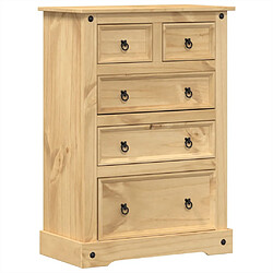 vidaXL Commode Corona 80x43x114 cm bois massif de pin