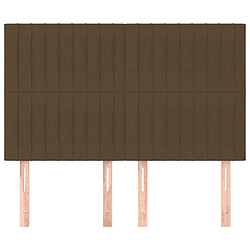 Avis Maison Chic Lot de 4 Têtes de lit design pour chambre - Décoration de lit Marron foncé 72x5x78/88 cm Tissu -MN69574