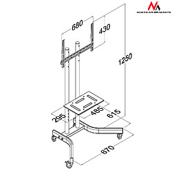 Acheter Support chariot pour téléviseur LCD/LED/PLASMA Maclean Brackets MC-739