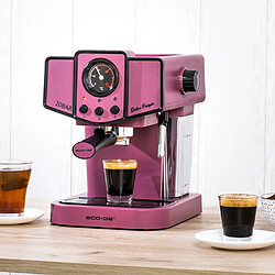 Eco-De ECODE® Machine à café "DELICE PURPLE" 20 BAR, BUSE POUR ECODE Cafetière Espresso DELICE PURPLE, Pression 20 Bar, Vapeur, Réservoir 1.5 Litre, Manomètre avec Température ECO-419DP