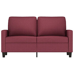 Avis Maison Chic Canapé à 2 places,Sofa de Salon,Canapé droit Rouge bordeaux 120 cm Tissu -GKD435018