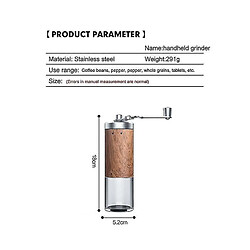 Acheter Universal Broyeur à café portable en bois broyeur à café artisanal manivelle H