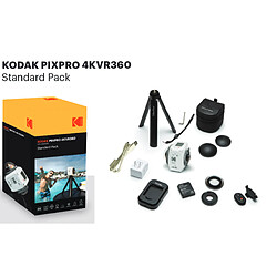 Acheter KODAK Pixpro 4KVR360 Action Cam Blanc - Pack Standard - Caméra numérique 360° - Double objectif - Vidéo 4K - Accessoires inclus- RECONDITIONNE - Blanc