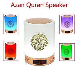 Acheter Universal Azan Islamic Coran Conférencier Night Light Light Mp3 App App Coran Player Coran Lampe avec carte mémoire 16G Veilleuse Coranique