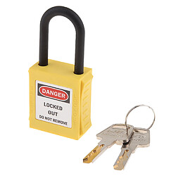 Acheter PL38-KD Cadenas De Verrouillage De Sécurité Incurvé PVC 38 Mm Jaune