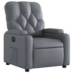 Avis vidaXL Fauteuil inclinable électrique Gris Similicuir