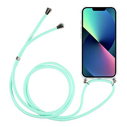 Coque en TPU + acrylique anti-chute, avec longe réglable menthe verte pour votre Apple iPhone 13 mini 5.4 pouces