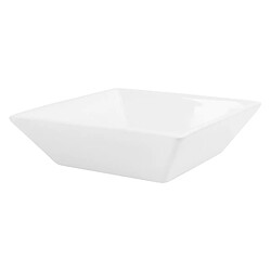 ML-Design Lavabo en Céramique Blanc Brillant, 41 x 41 x 12 cm, Carré, Vasque à Poser sur Plan de Toilette, Lave-Mains Évier pour la Salle de Bain/WC Invités, Design Moderne, sans Matériel de Montage