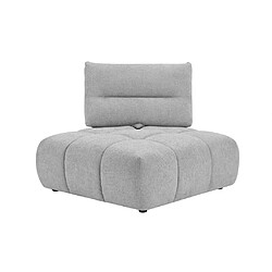 Vente-Unique Fauteuil d'angle dossier avance-recule en tissu texturé gris clair APOLIU