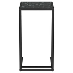 Avis Maison Chic Table d'appoint | Table Basse ordinateur Marbre noir 50x35x65 cm Verre trempé -GKD12759