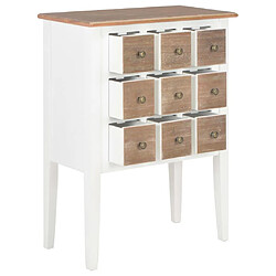 Helloshop26 Buffet bahut armoire console meuble de rangement blanc 80 cm bois massif 4402224 