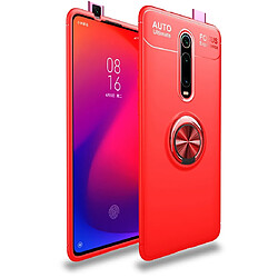 Wewoo Coque Souple Titulaire d'anneau en métal 360 degrés rotation cas TPU pour Xiamo Redmi K20 / K20Pro / Xiamo 9T rouge + rouge