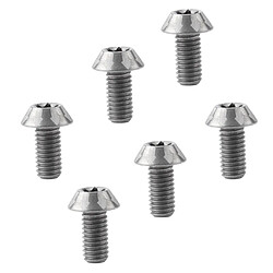 6 pcs m5 x 14mm velo titane ti disque boulons de rotor de frein monter vis argent