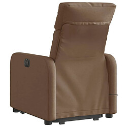 Acheter Maison Chic Fauteuil Relax pour salon, Fauteuil inclinable de massage électrique Marron Tissu -GKD84109