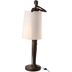 Dansmamaison Lampe Homme Resine Marron/Blanc