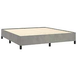 Acheter Maison Chic Lit adulte - Lit simple Cadre de lit,Structure du lit Contemporain Gris clair 160x200 cm Velours -MN64184