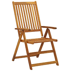 vidaXL Chaises pliables de jardin lot de 8 Bois d'acacia solide