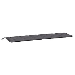 vidaXL Coussin de banc de jardin anthracite 200x50x7 cm tissu oxford