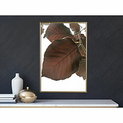 Paris Prix Affiche Murale Encadrée Burgundy Tilia Leaf 40 x 60 cm Or