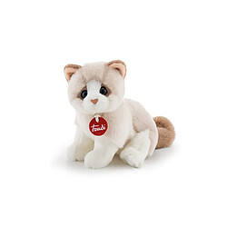 Trudi Peluche chat Brad beige et blanc