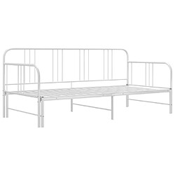 vidaXL Cadre de canapé-lit extensible sans matelas blanc 90x200 cm