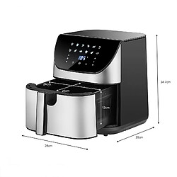 Acheter RAVAS Friteuse à air sans huile 10 L - Air Fryer 2500 W - avec Écran Tactile LED - 12 programmes Température réglable - Noir