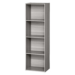 Iris Ohyama, Étagère en bois, Modulable,Bureau, Salon, Chambre - CX-4FN, L 42 x P 29,7 x H 136,6 cm, Chêne Gris