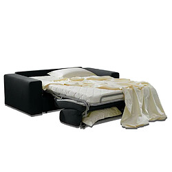 Avis Inside 75 Canapé lit DREAMER EXPRESS sommier lattes 160cm matelas 16cm polyuréthane noir