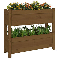 Avis vidaXL Jardinière Marron miel 77x25x66 cm Bois massif de pin