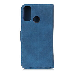 Etui en PU style vintage avec support bleu pour votre Samsung Galaxy A21s