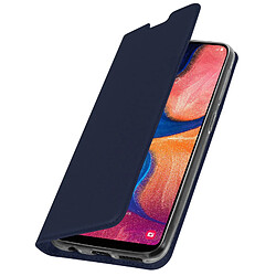 Avizar Housse Samsung Galaxy A20e Étui Folio Porte-carte Support Vidéo Bleu nuit