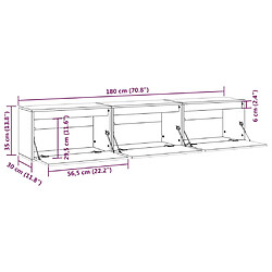 vidaXL Meubles TV 3 pcs bois massif de pin pas cher