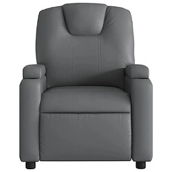 Avis vidaXL Fauteuil de massage inclinable Gris Similicuir