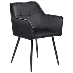 Acheter Beliani Chaise de salle à manger JASMIN Set de 2 Velours Noir