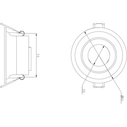 KNIGHTSBRIDGE Dipa Single Tilt Round Anti-Glare Downlight Blanc - DIB1TRW