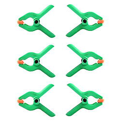 6pcs 2 Pouces En Plastique En Nylon Ressort Pince Photographie Fond Un Clips Vert