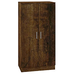 vidaXL Armoire à chaussures Chêne fumé 55x35x108 cm Bois d'ingénierie