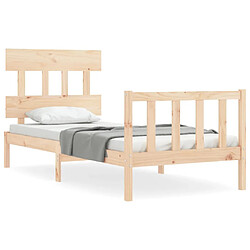 vidaXL Cadre de lit sans matelas bois de pin massif