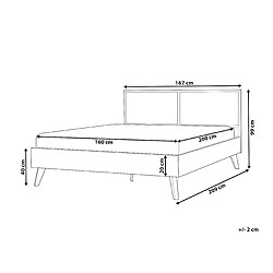 Avis Beliani Lit double en rotin 160 x 200 cm noir MONPAZIER