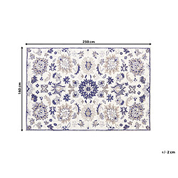 Beliani Tapis de laine beige et bleu 160 x 230 cm KUMRU