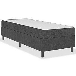 vidaXL Sommier à lattes de lit sans matelas gris tissu 100x200 cm