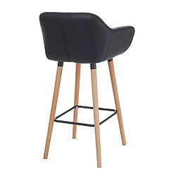 Acheter Mendler 2x tabouret de bar Malmö T381, chaise bar/comptoir avec dossier ~ similicuir, noir