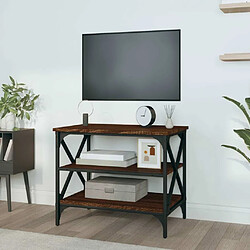 Avis Maison Chic Meuble TV scandinave - Banc TV pour salon Chêne marron 60x40x50 cm Bois d'ingénierie -MN43256