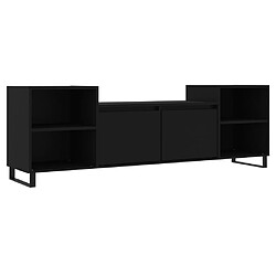 vidaXL Meuble TV Noir 160x35x55 cm Bois d'ingénierie