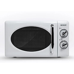 Sogo micro ondes rétro de 20L 700W blanc