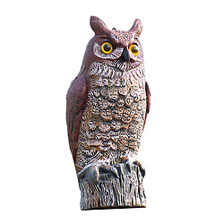 Faux À Cornes Hibou Oiseau Épouvantail Leurre, En Plastique Hibou Oiseau Dissuasifs, Nature Ennemi Répulsif à Insectes Nuisibles pour Cour Jardin