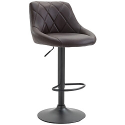 Non Tabouret de bar Lazio simili cuir noir