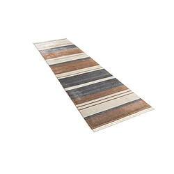 Avis Vidal Tapis de couloir en laine 295x81 brun Darya