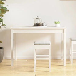 Acheter vidaXL Table à manger Blanc 110x55x75 cm Bois massif de pin