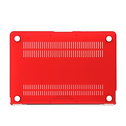 Wewoo Housse Étui rouge et Transparent pour Macbook 12 pouces Boîtier de protection en plastique dur translucide givré pas cher